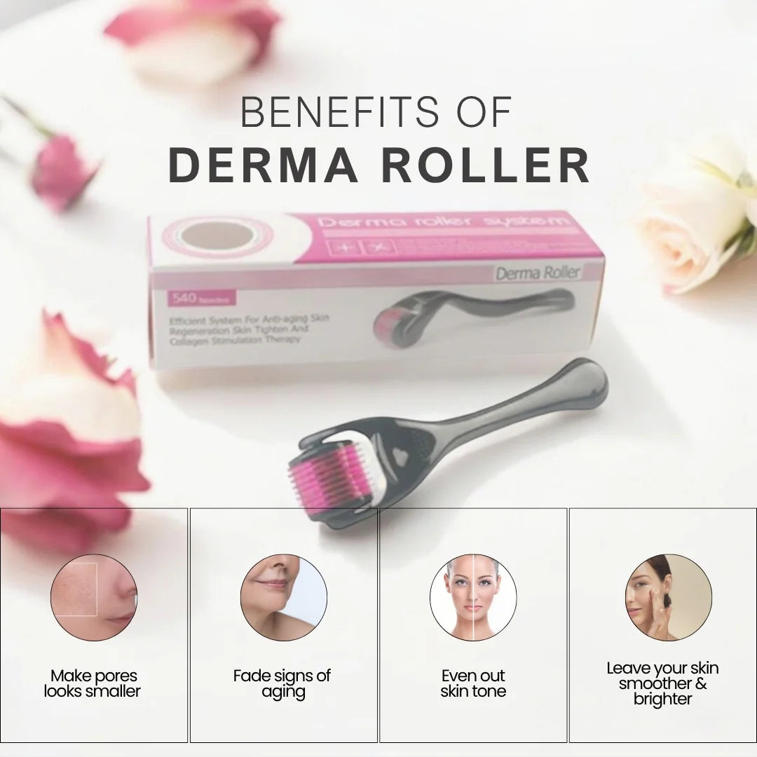 Gua Sha Facial Tool 3 in 1 | Free Derma Roller | Jade Roller + Guasha + Free Gift